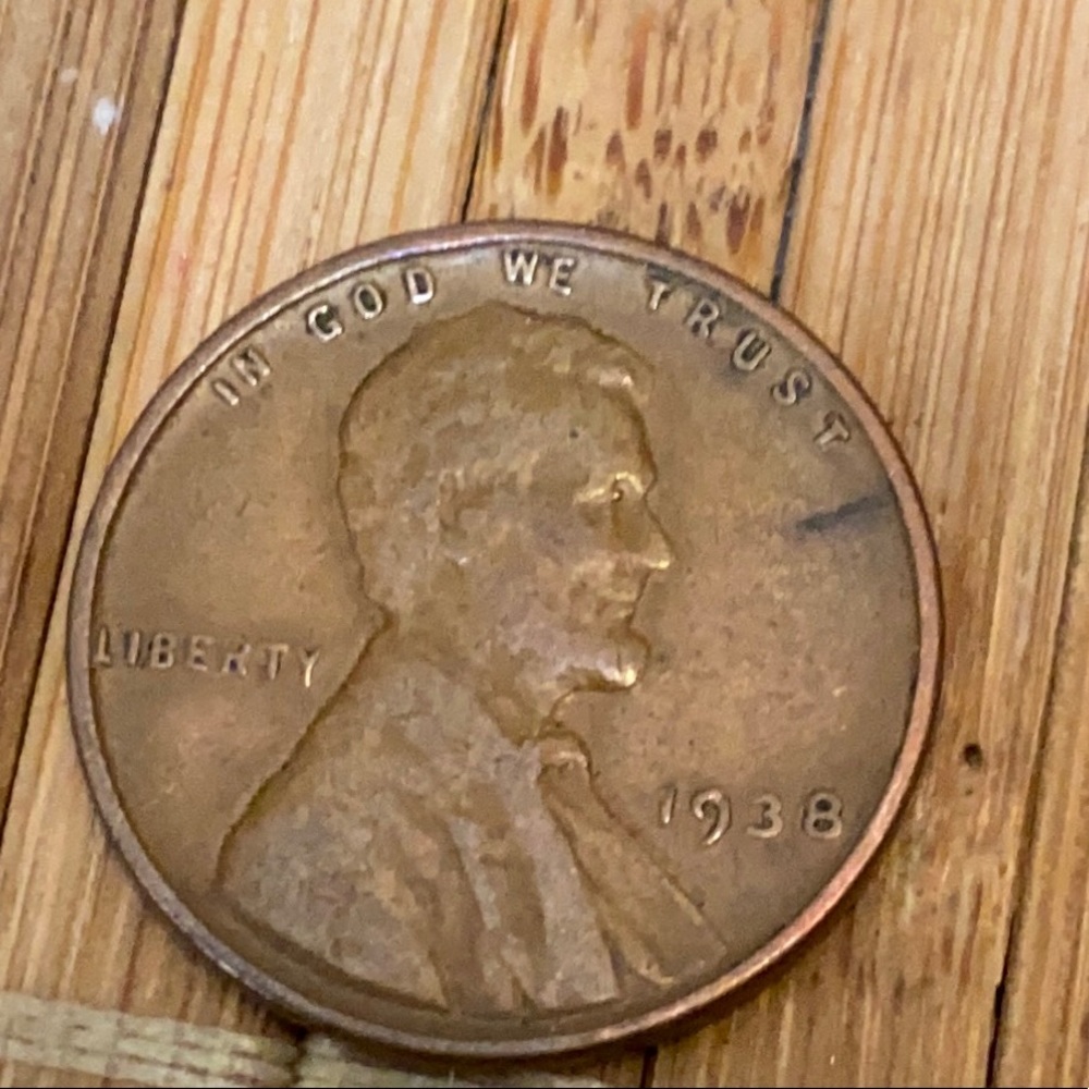 1938 NO MINT Wheat ONE CENT USA